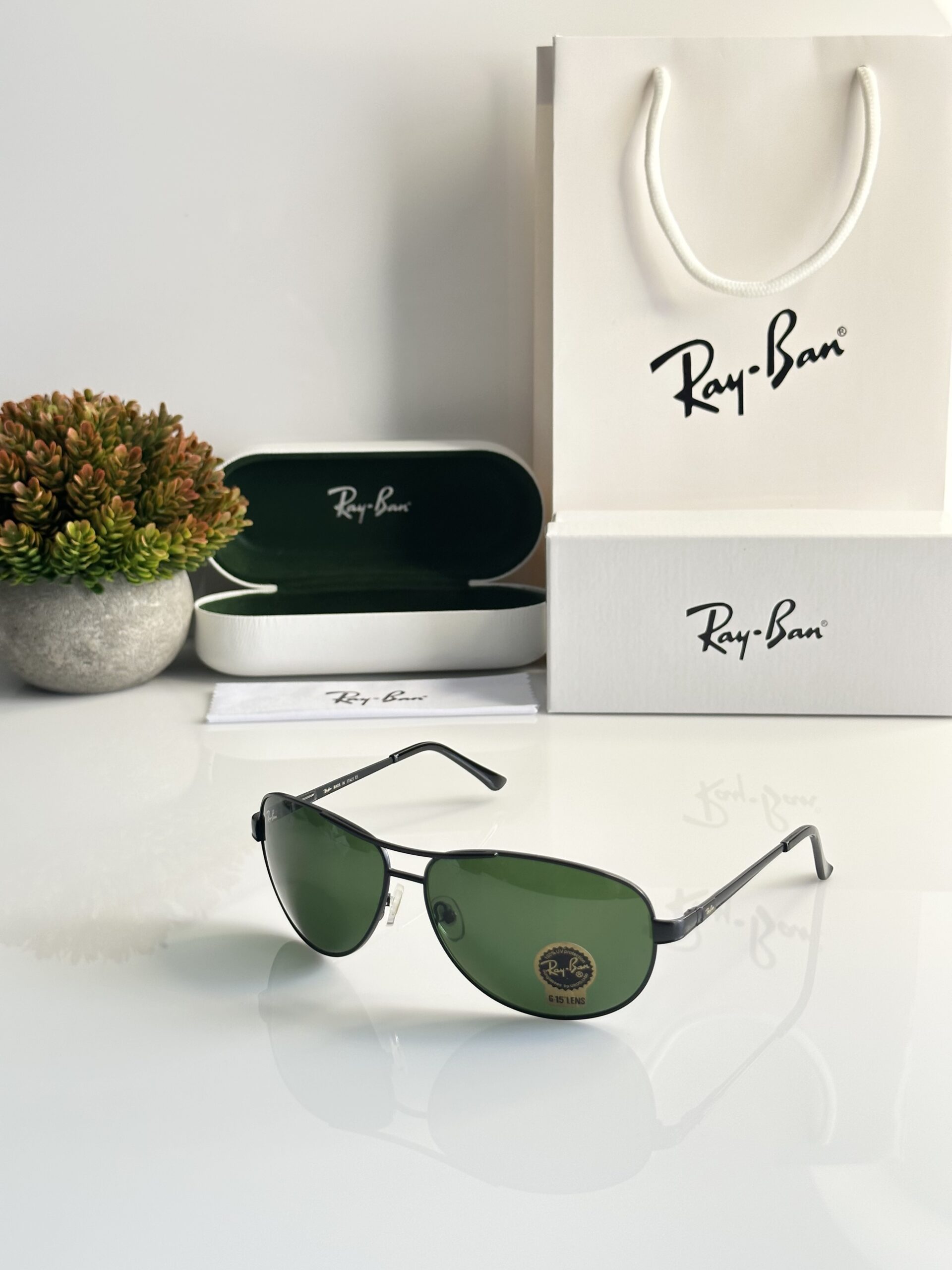 Rayban 3342 Black Green (GLASS)