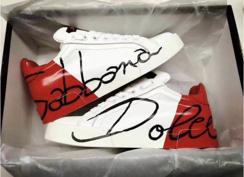 DOLCE GABBANA WHITE RED PREMIUM SNEAKER