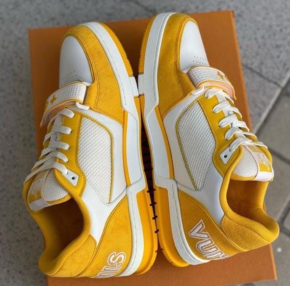 Louis_vuttion lv trainer yellow white