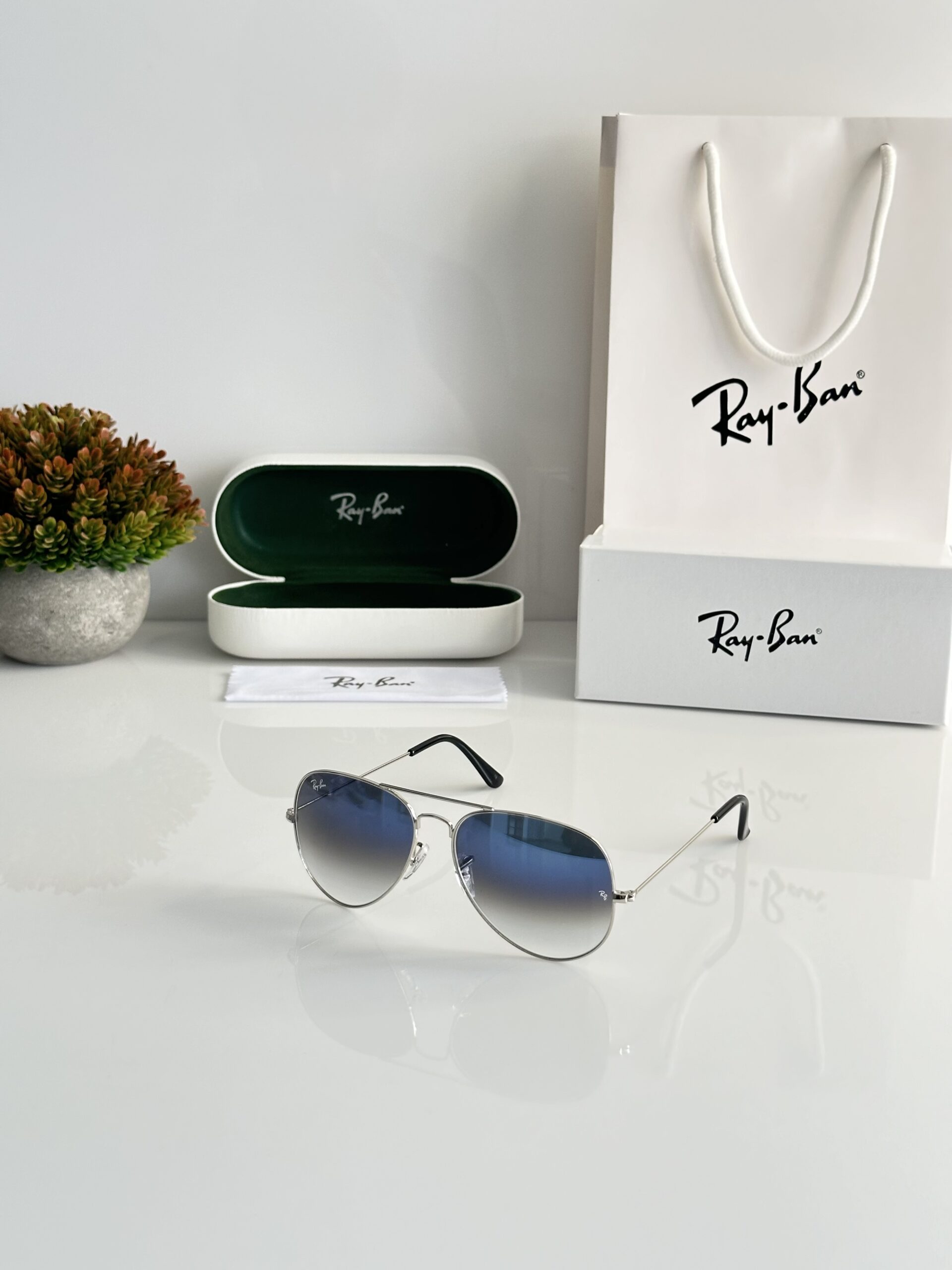 Rayban Aviator Silver Blue DC