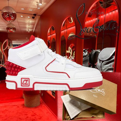 CHRISTIAN LOUBOTIN ASTROLOUBI SPIKE HIGH TOP PREMIUM SNEAKER