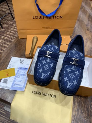 Louis vuitto_n 1ac5kc major blue premium loafer