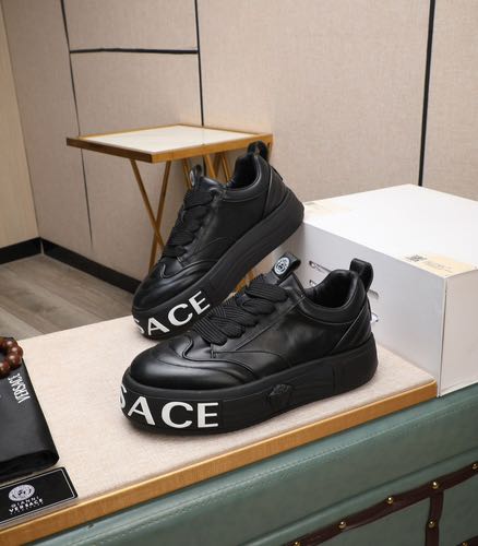 VERSACE LOGO PREMIUM LEATHER SHOES