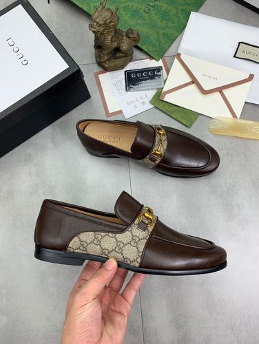 GUCC_I HORSEBIT BROWN INTERLOCKING PREMIUM LETHER LOAFER