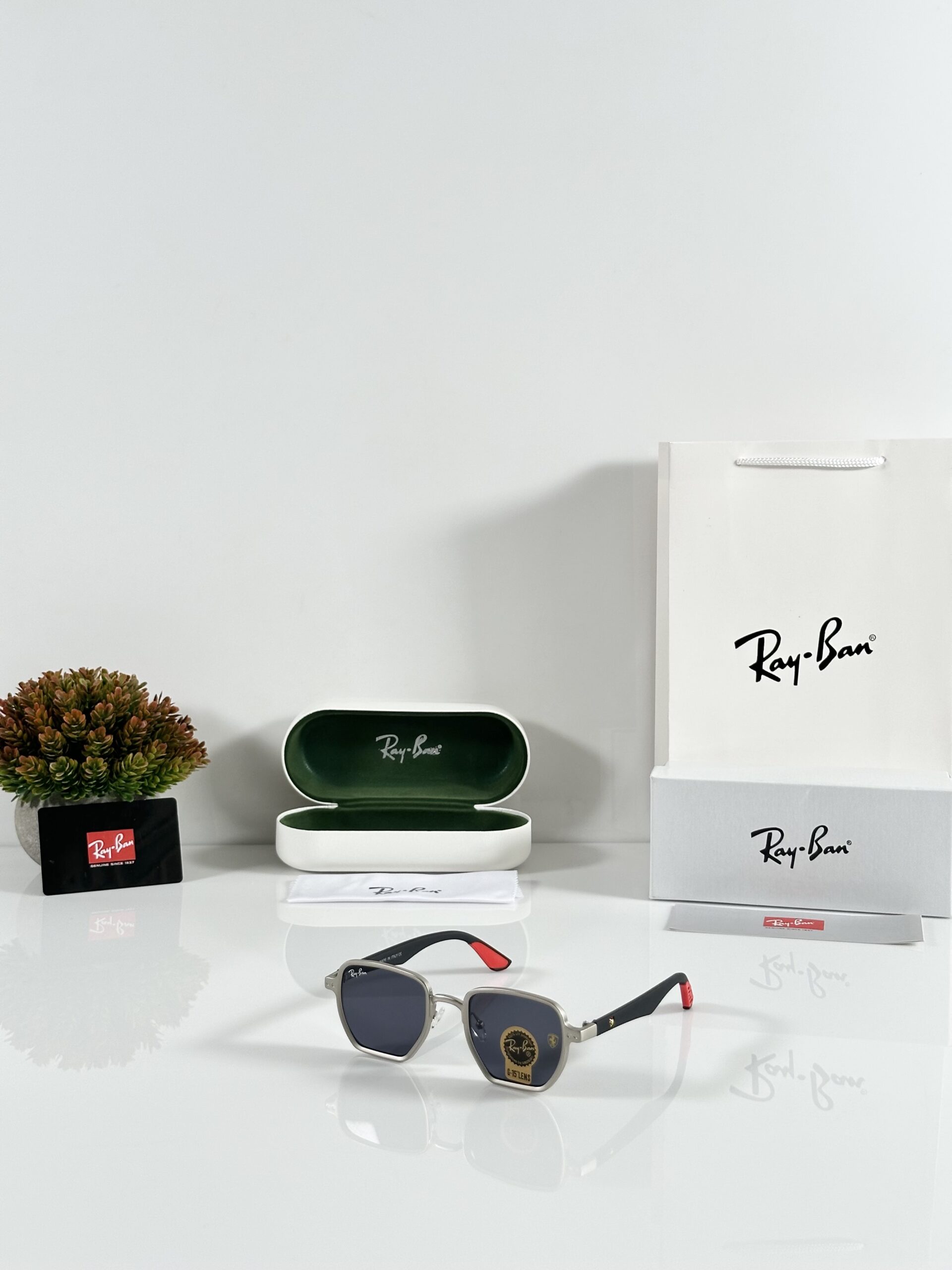Rayban 08 Silver Black