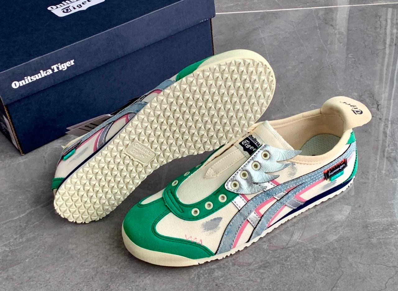 Onitsuka Tiger X Panda Prank Mexico 66 Slipon Cream Green