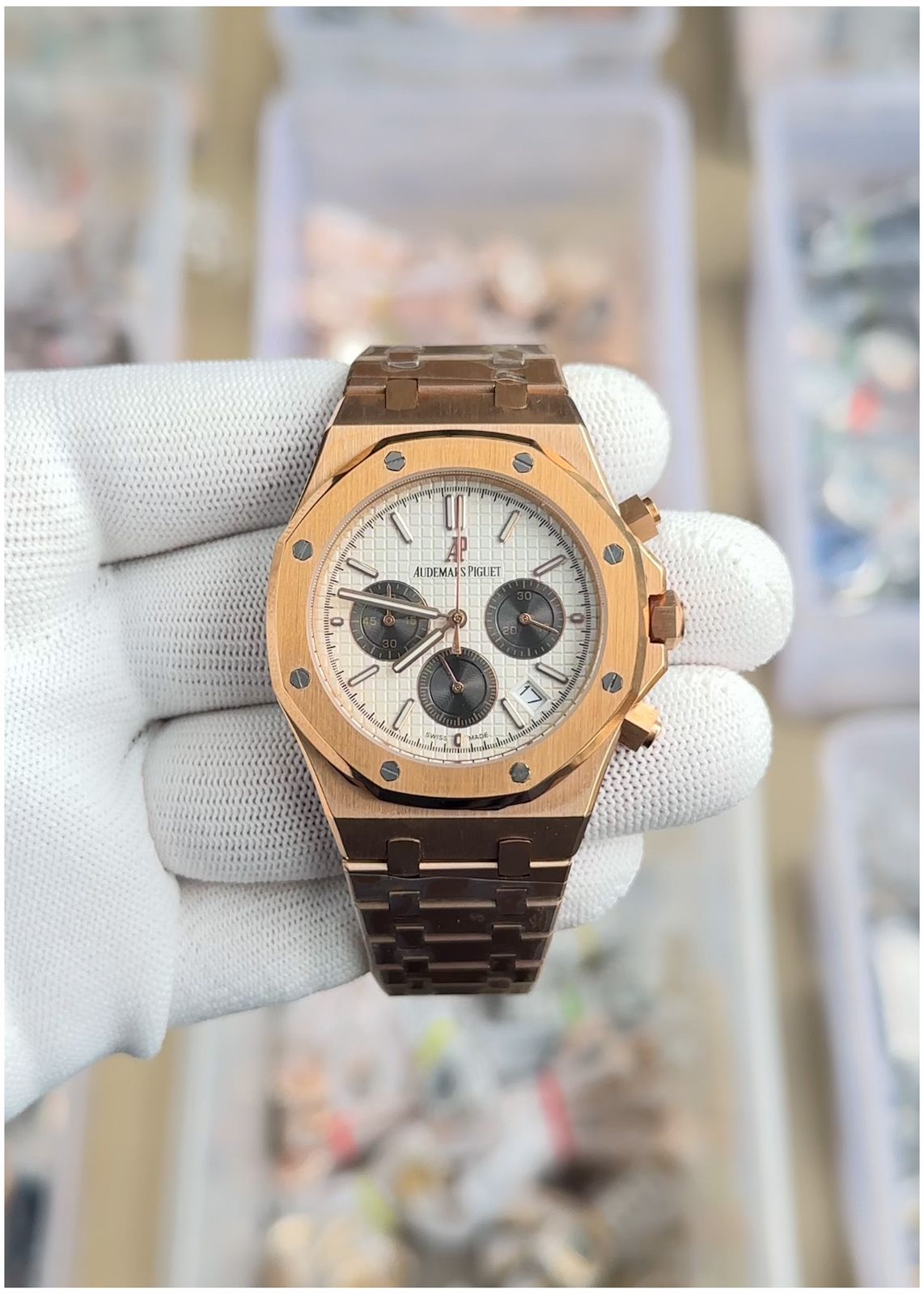 Audemars pigeu_t royal oak chronograph copper white