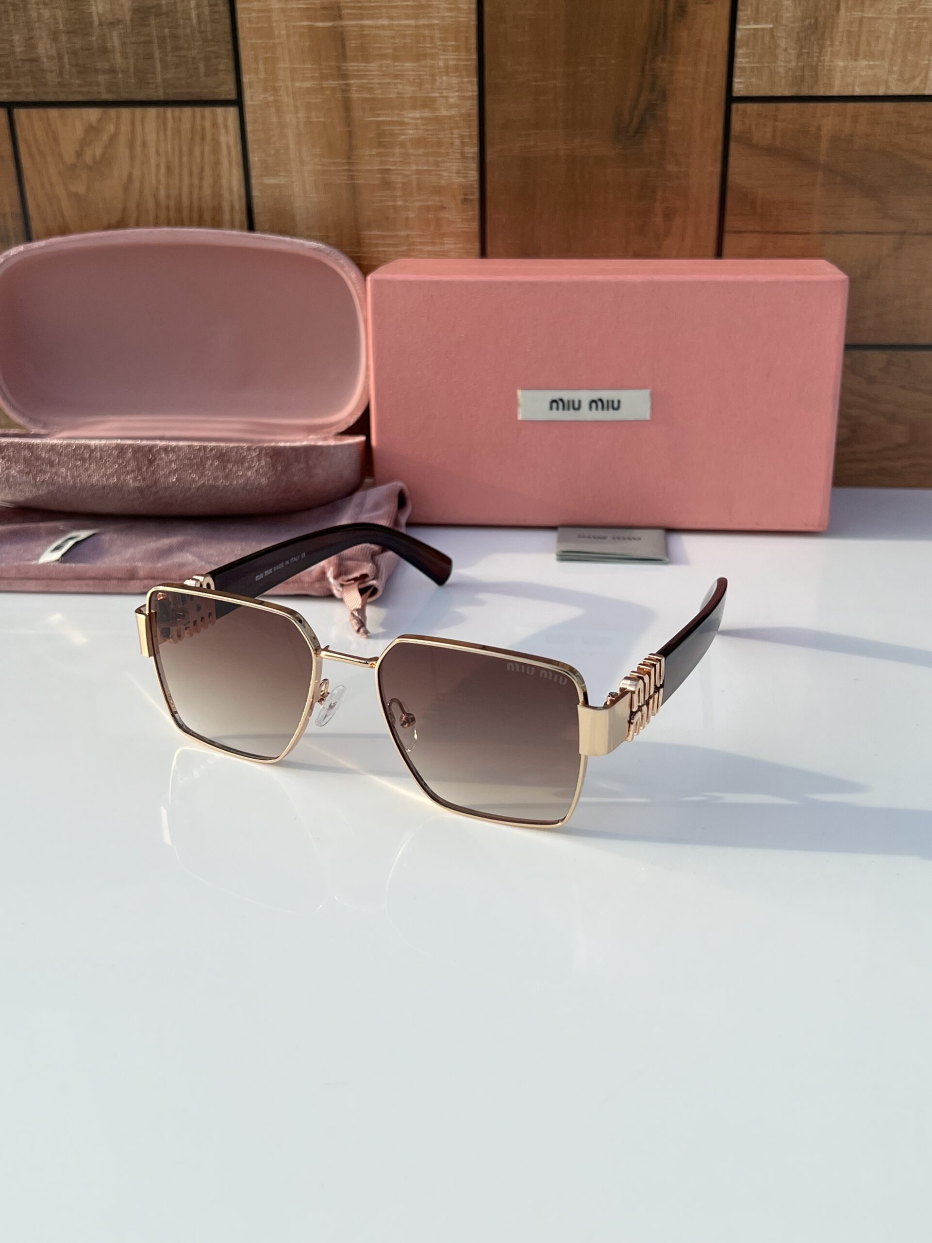 Miu miu 720 gold brown