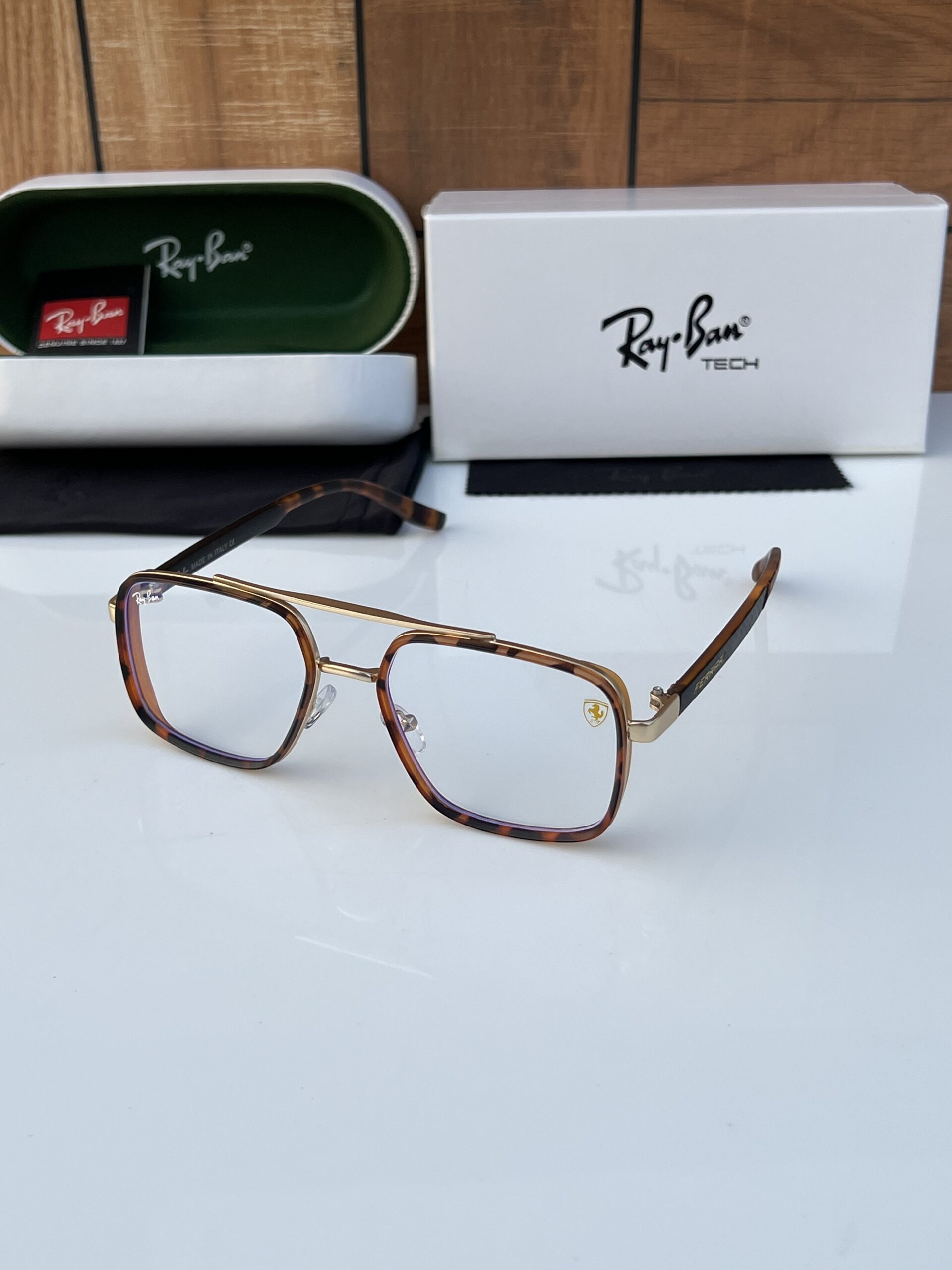 Rayban 8830 gold tiger plano