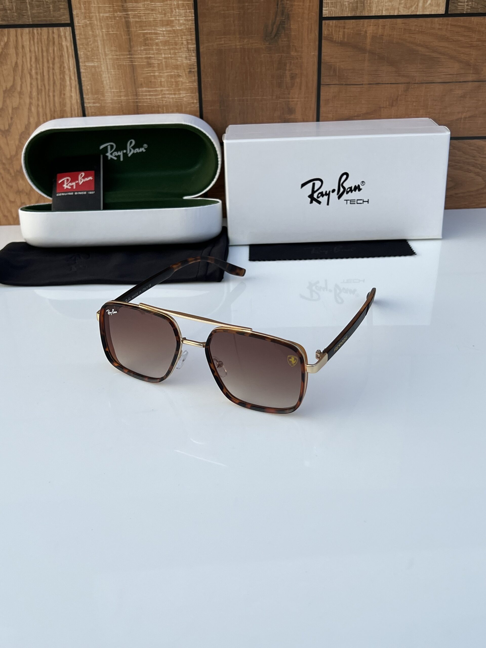 Rayban 8830 gold brown tiger
