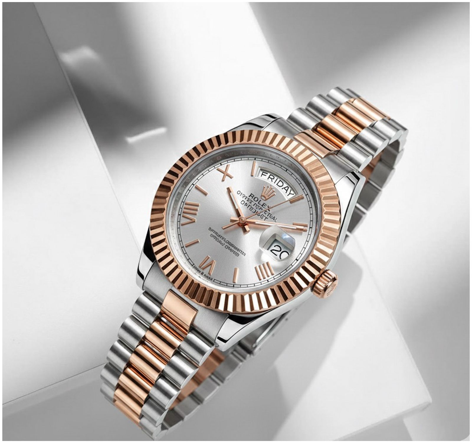 Role_x Oyster Perpetual Day Date 40 Battery 2Ton-Copper-White