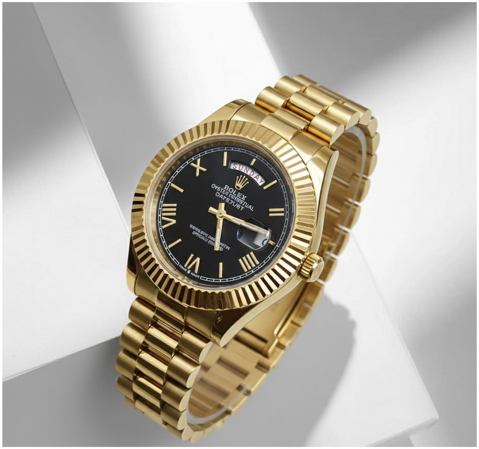 Role_x Oyster Perpetual Day Date 40 Battery Gold-Black
