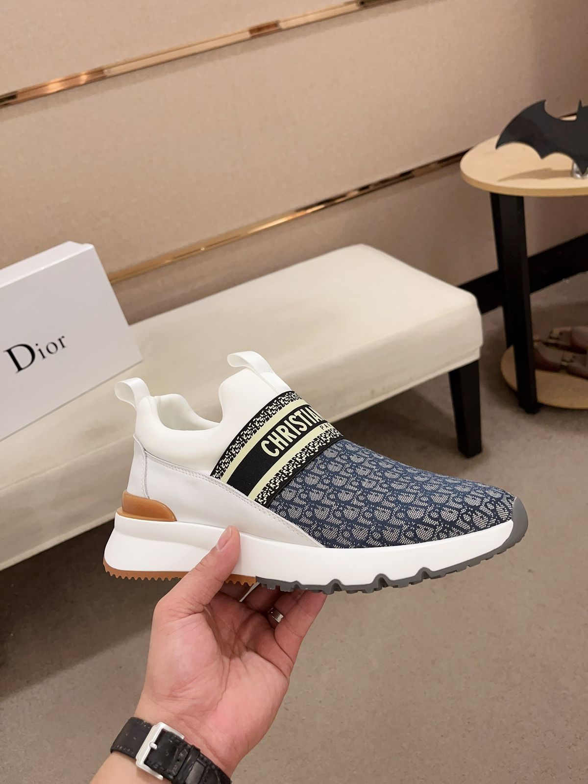 CHRISTIAN DIO_R IMPORTED WHITE BLACK PREMIUM SNEAKER