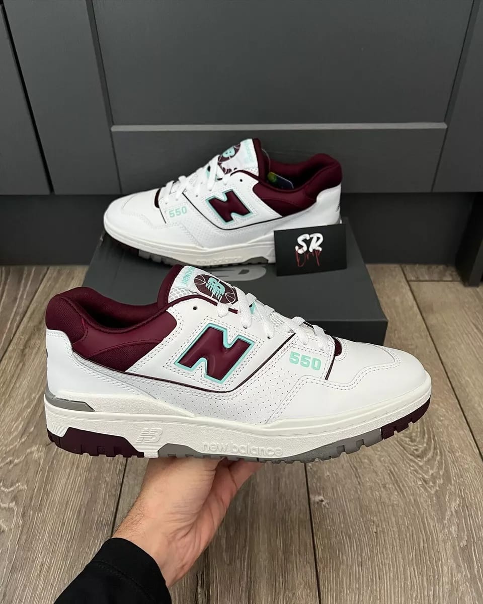 new_balance 550 Burgundy Cyan maroon classic