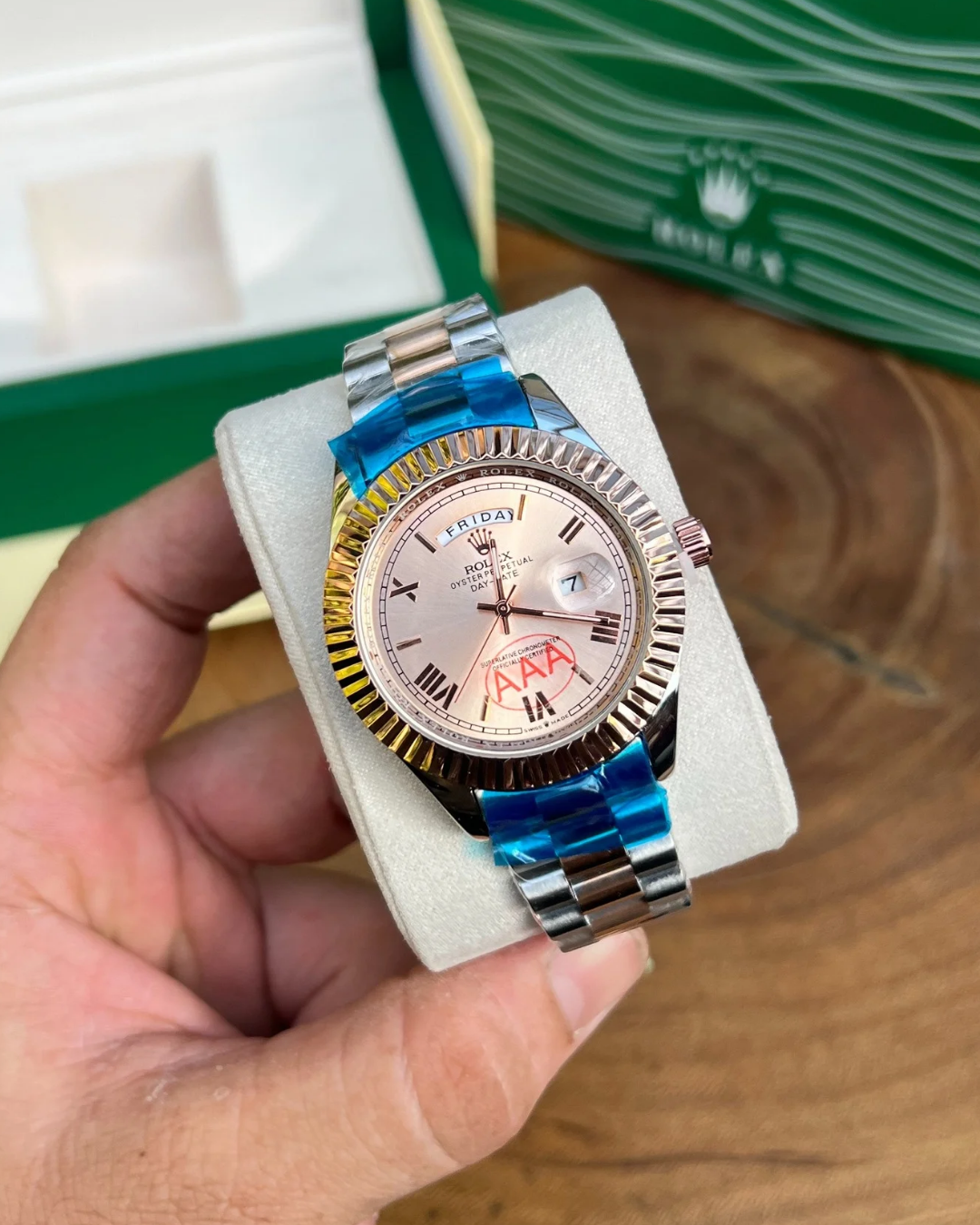 Role_x Oyster Perpetual Day Date 40 Battery 2Ton-Copper-Pink