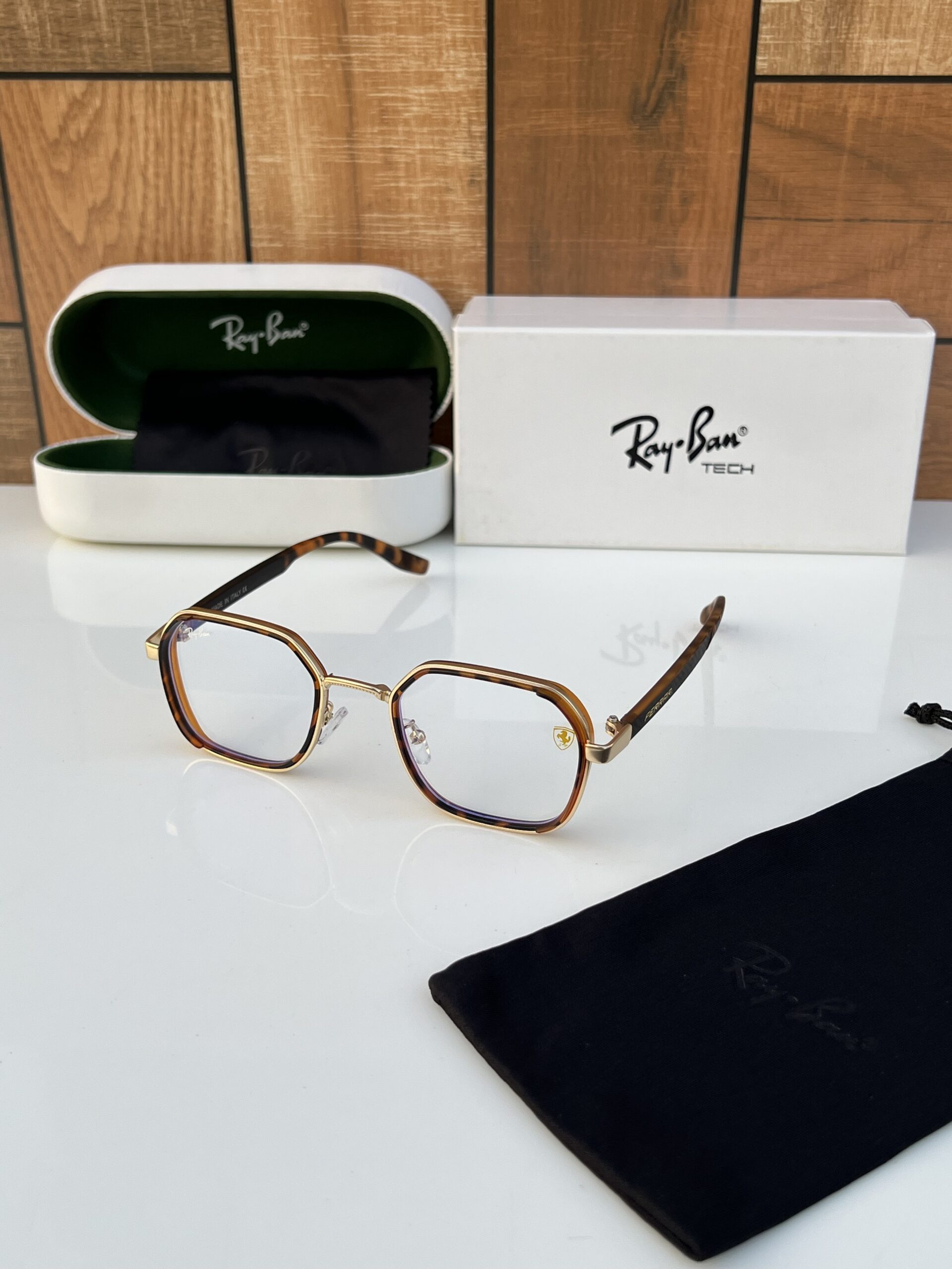 Rayban 8810 gold tiger plano