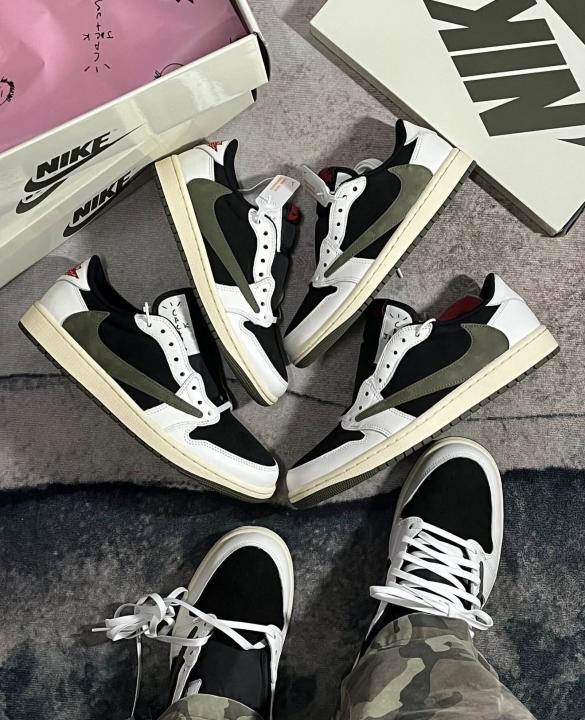 Semi UA Travis Scott X Air Jordan 1 Low OG Olive Premium