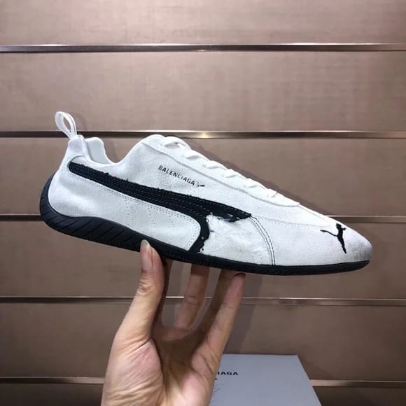 Balenciaga xPumma White and Black Athletic Shoes