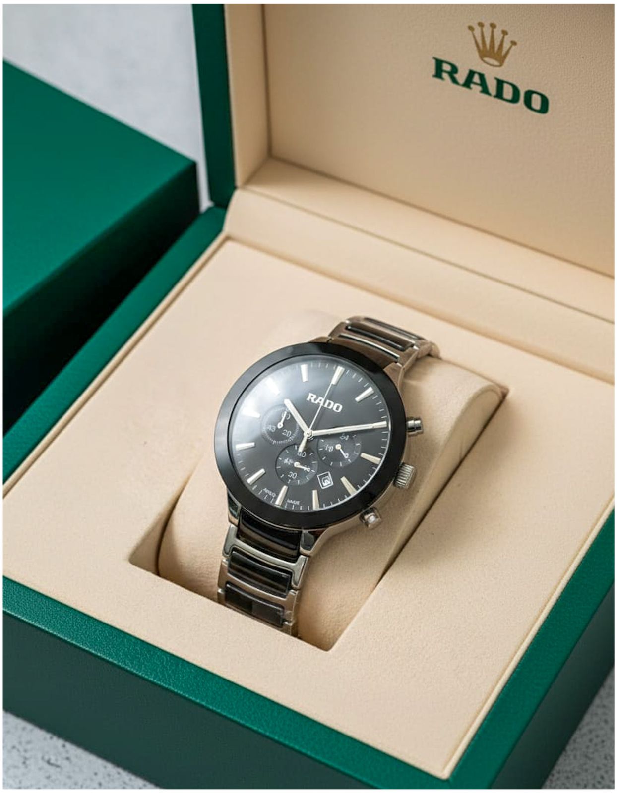 Rad_o centrix chronograph Black-Silver