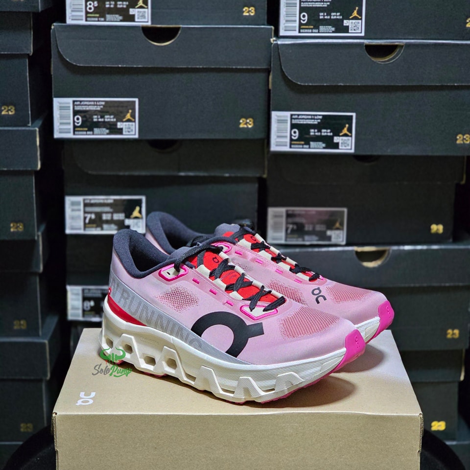 On Cloudmonster Hyper running shoes in a redcream