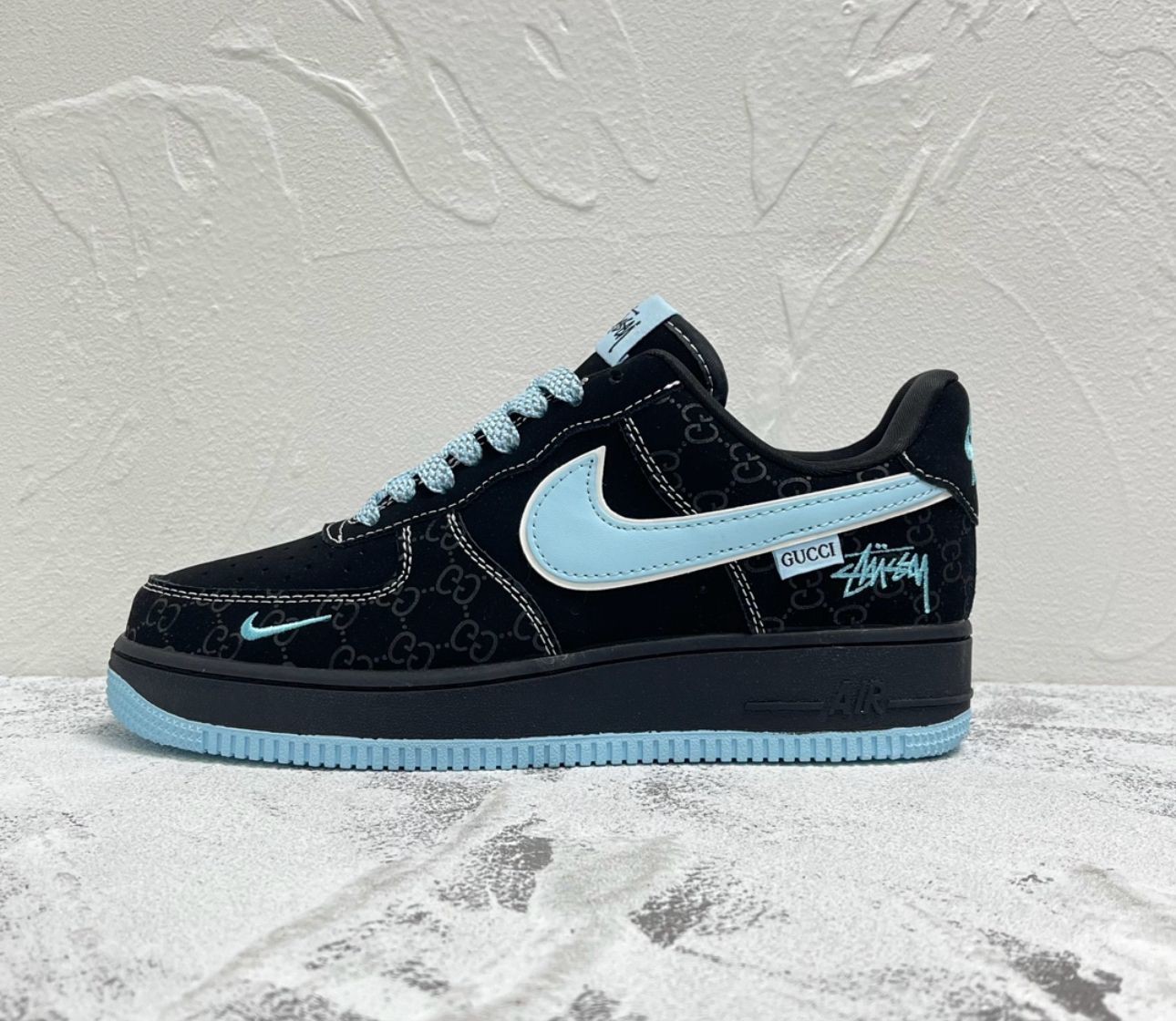 Nikee Airforce 1 X Guccii GG Blue 2025