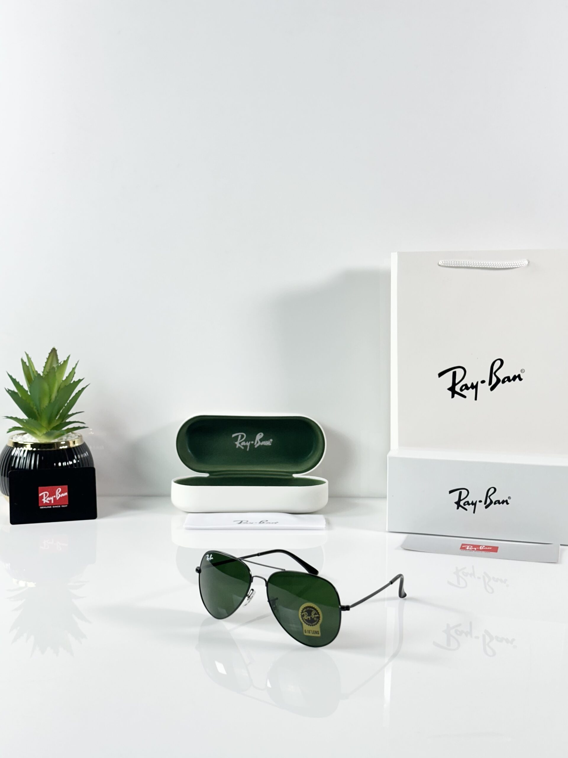 Rayban Aviator 3026 Black Green