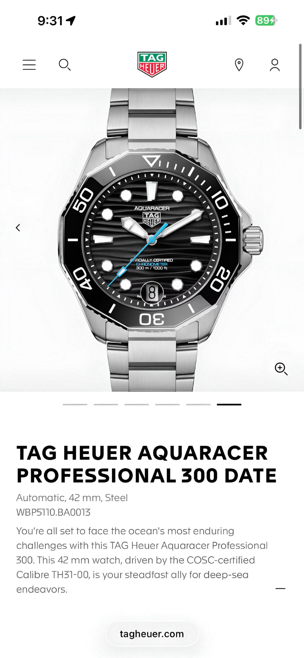 Tag Heue_r aquaracer professional 300m date automatic japan