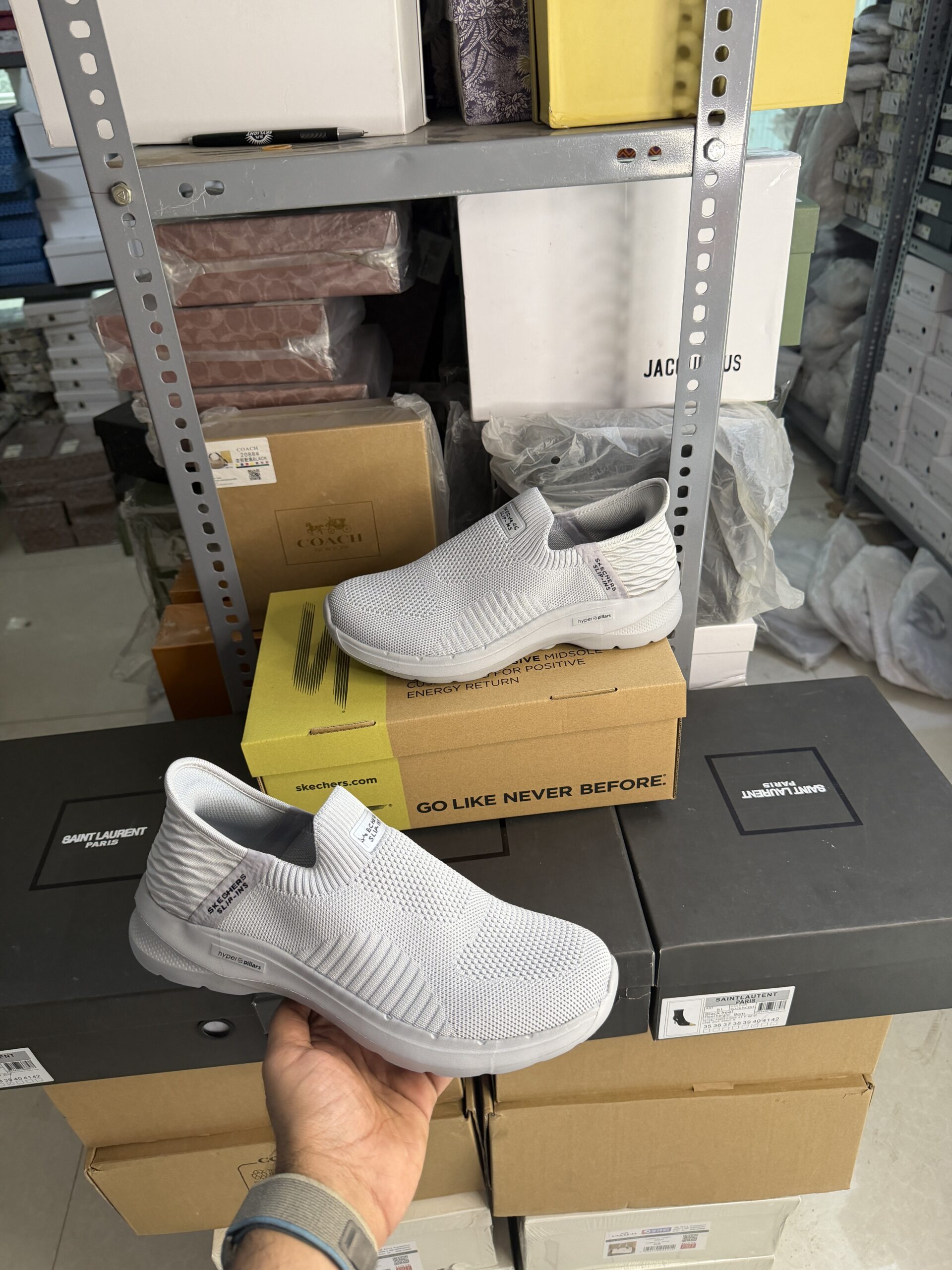 Skecheerrs Slipon For Mens Grey Go walk 6