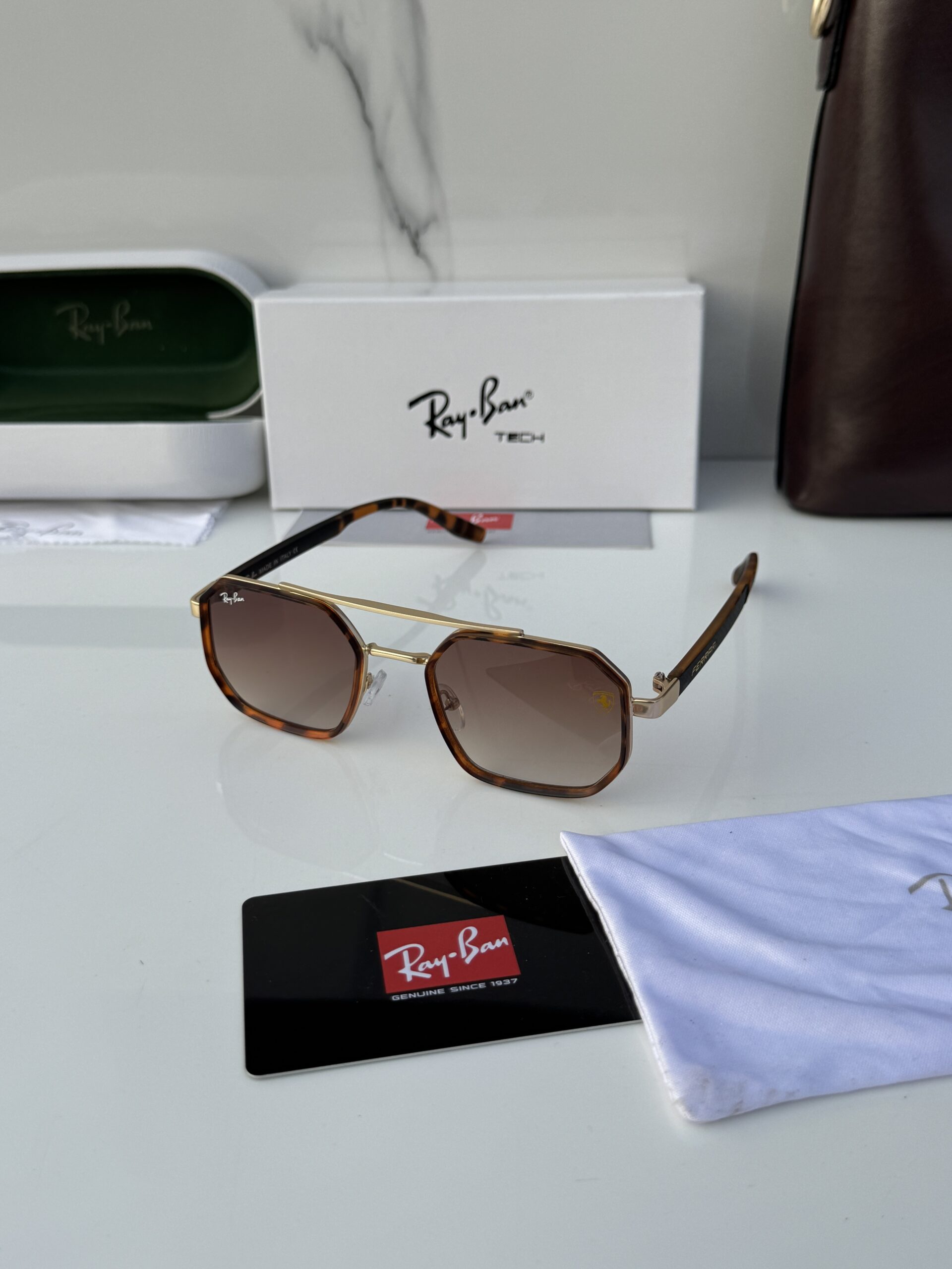 Rayban 8820 gold tiger brown