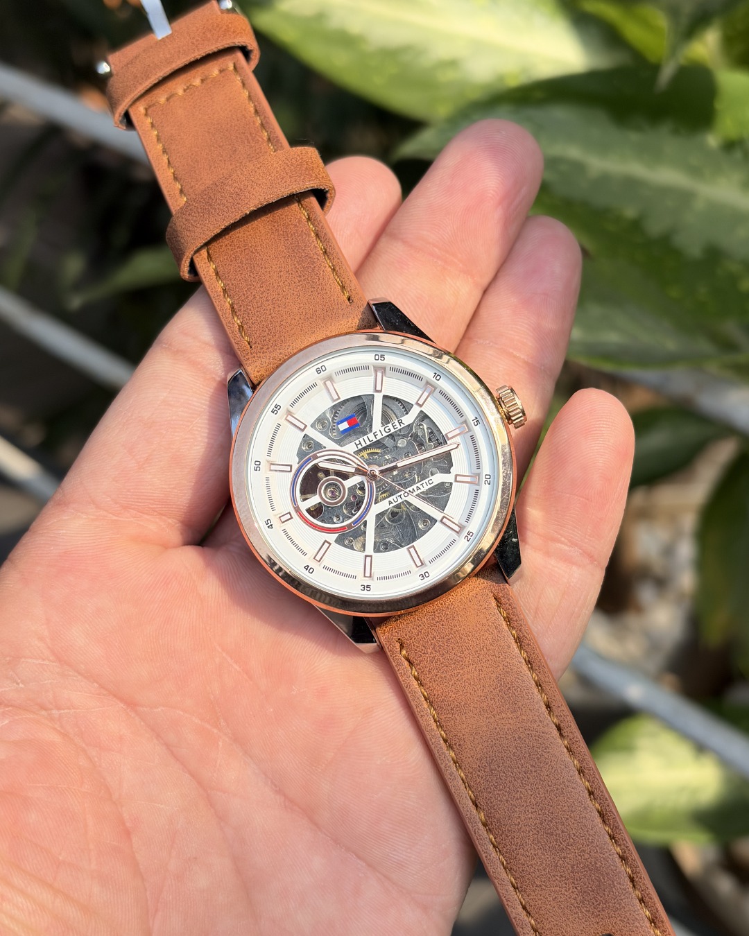 Tommy_hilfiger Automatic Leather LightBrown-Copper-White