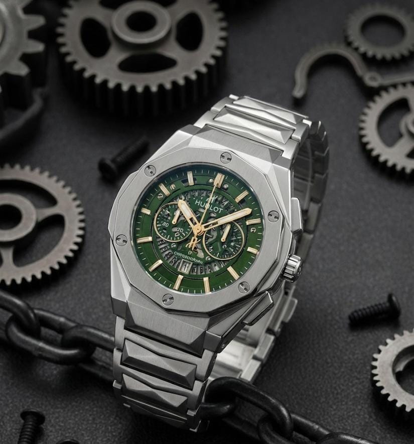 Hublo_t BigBang Tourbillion Silver-Green