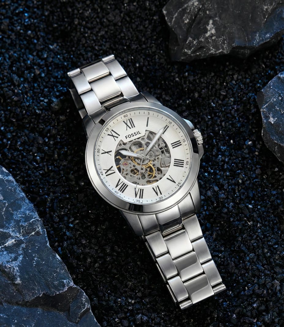 Fossi_l Grant Automatic Silver-White