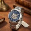 Fossi_l Grant Automatic Silver-Blue