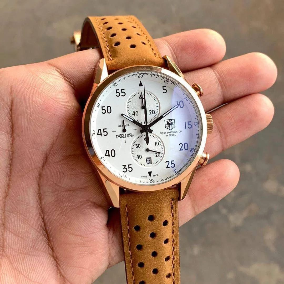 Tag heue_r carrera calibre 16 chronograph brown-copper