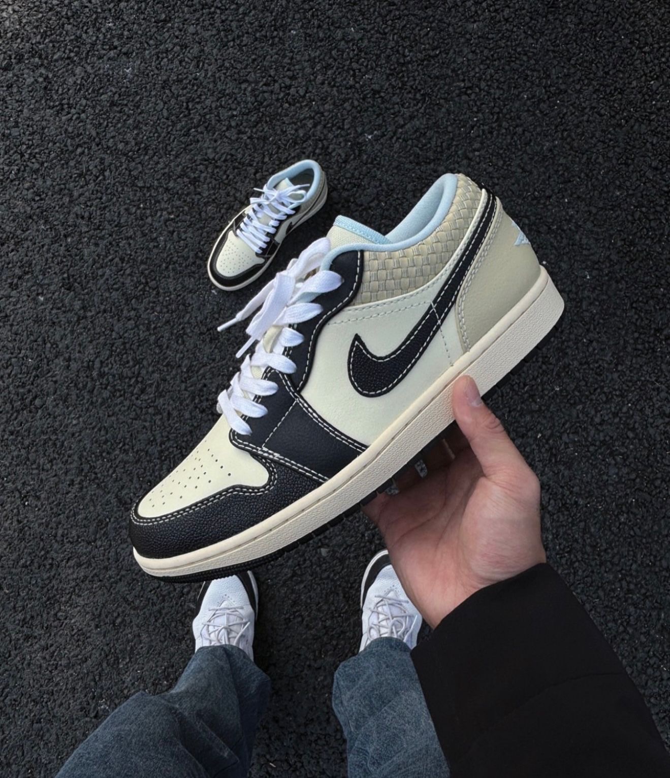 Air jordan 1 low se coconut milk black fix