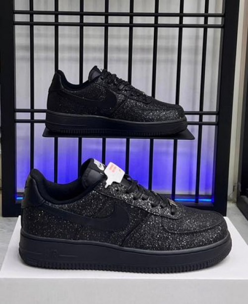 NIK_E AIRFORCE 1 ALL BLACK GLITTER FIX