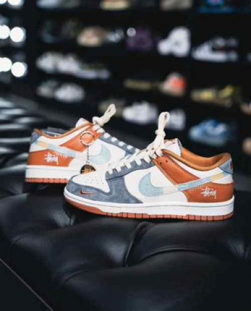 NIK_E SB DUNK STUSSY GREY ORANGE FIX