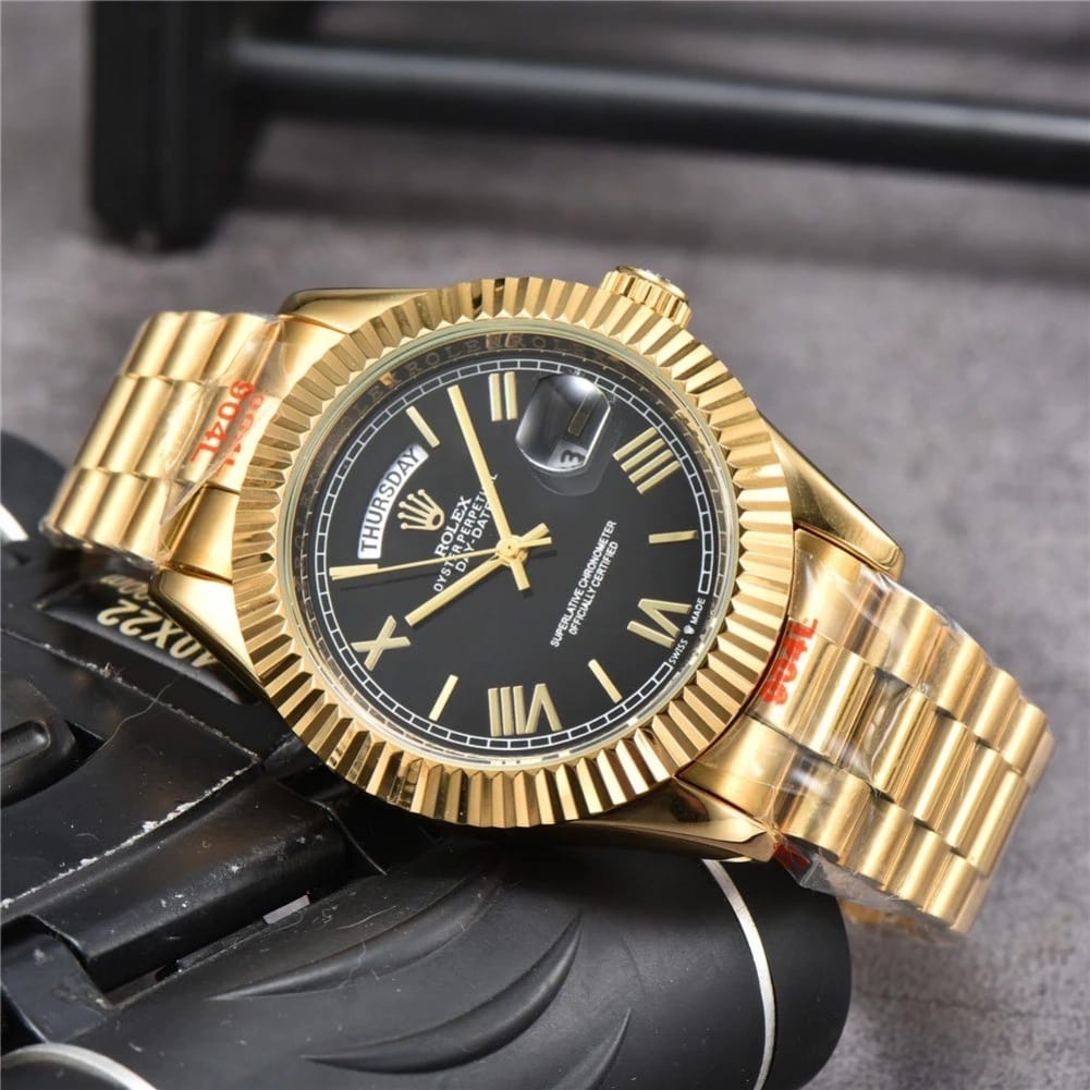 Role_x Oyster Perpetual Day Date 40 Battery Gold-Black