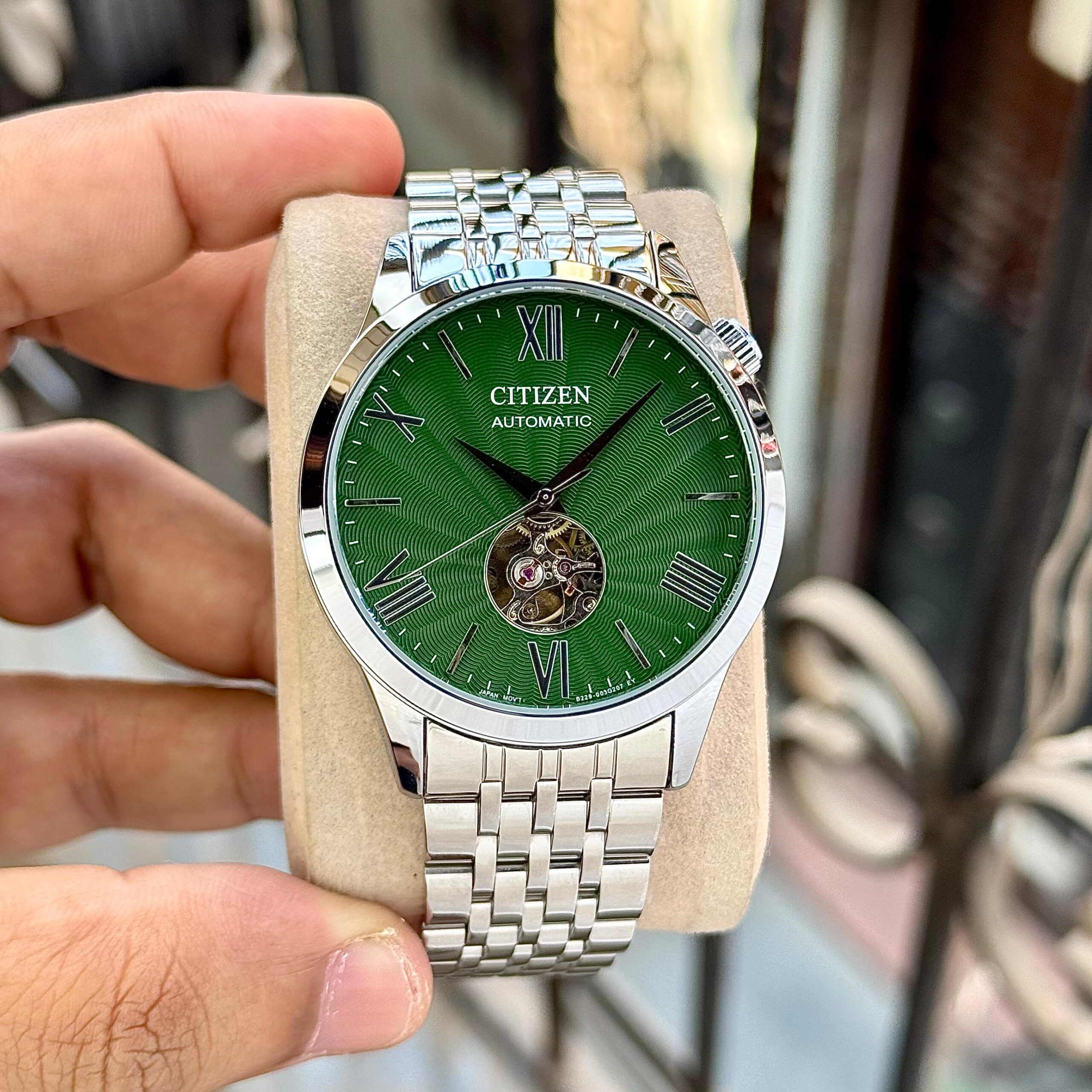 Citize_n Mechanical Open Heart Automatic green