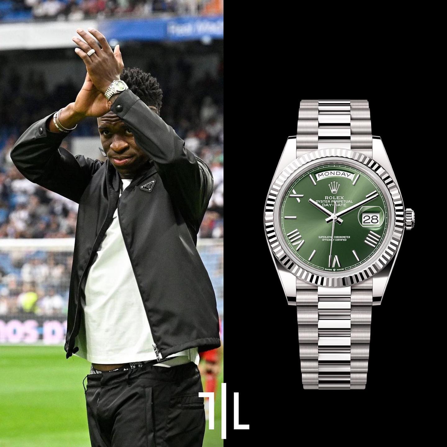 Role_x Oyster Perpetual Day Date 40 Battery Silver-Green