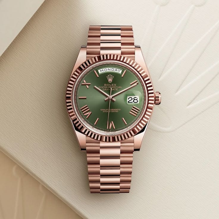 Role_x Oyster Perpetual Day Date 40 Battery Copper-Green