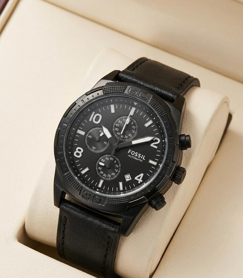 Fossi_l Bronson Chronograph Luggage Leather