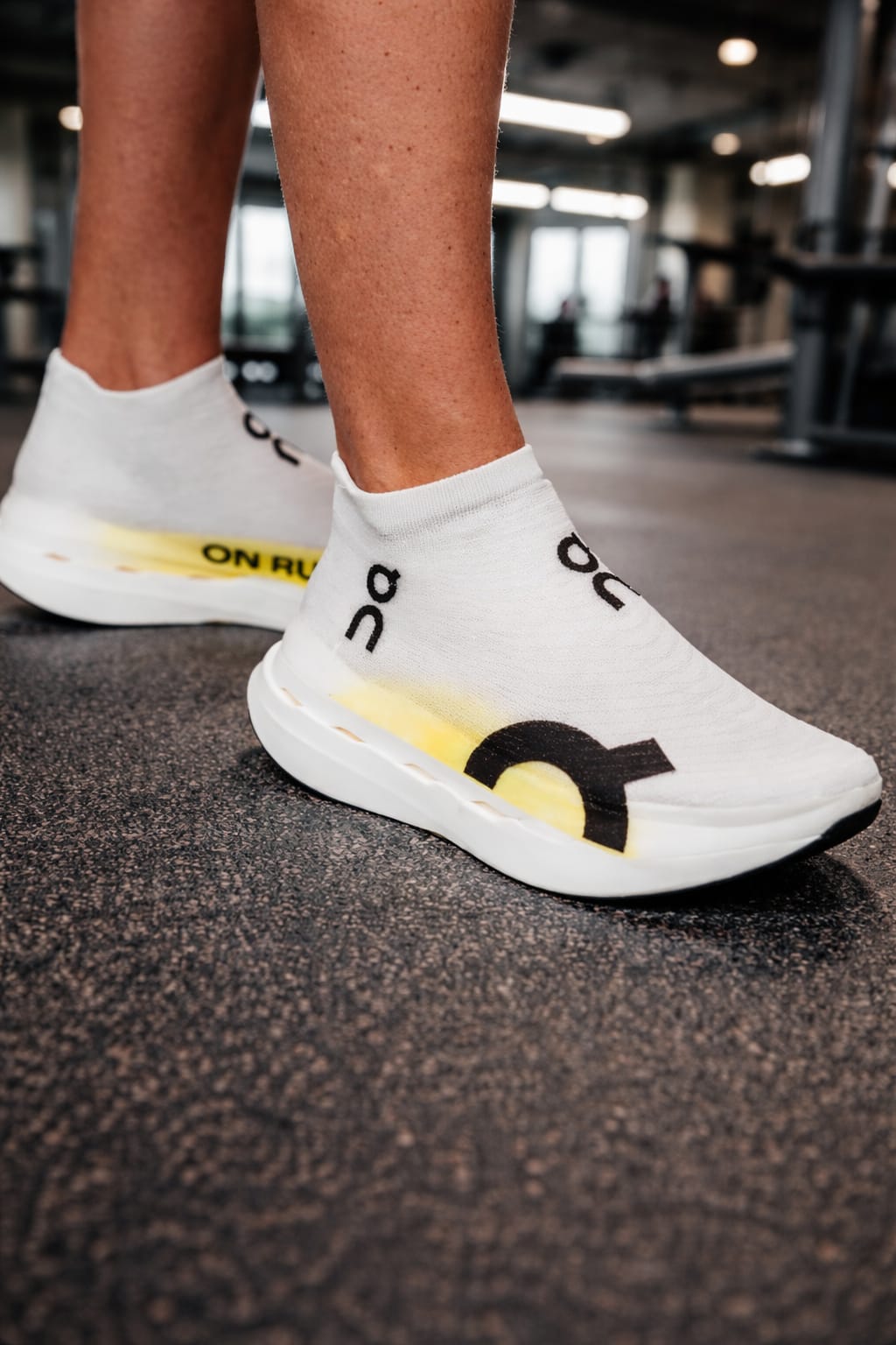 On Cloudboom Strike LS White Yellow