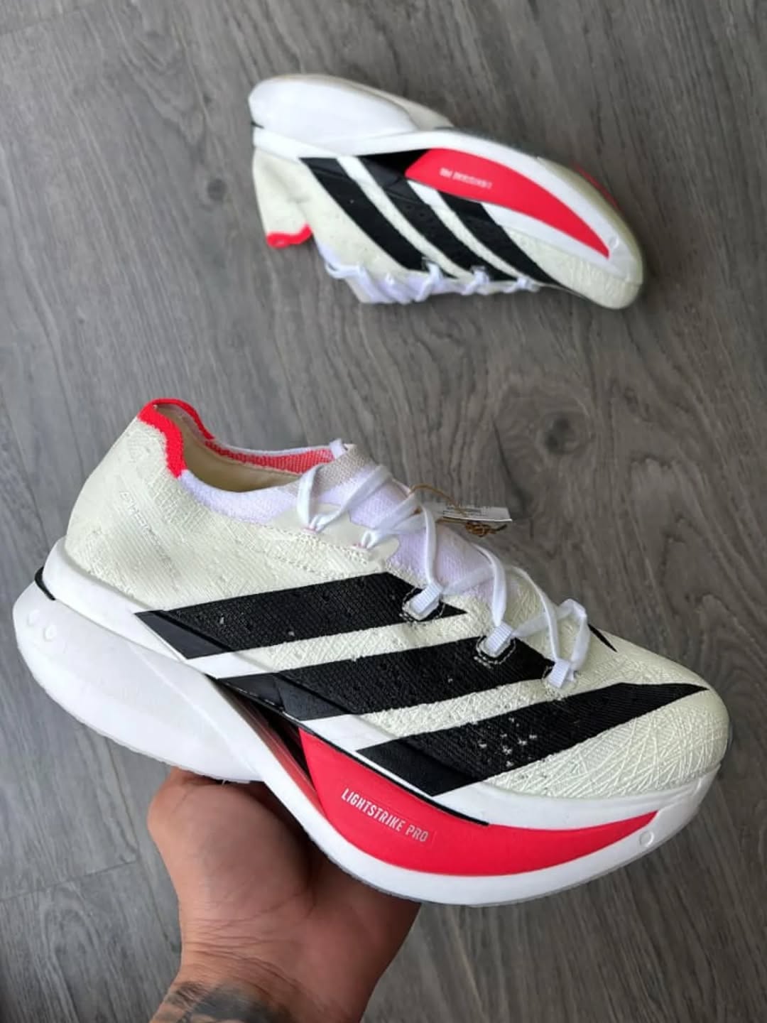 Adiddas Adizero Prime X3 Strung running white black and red