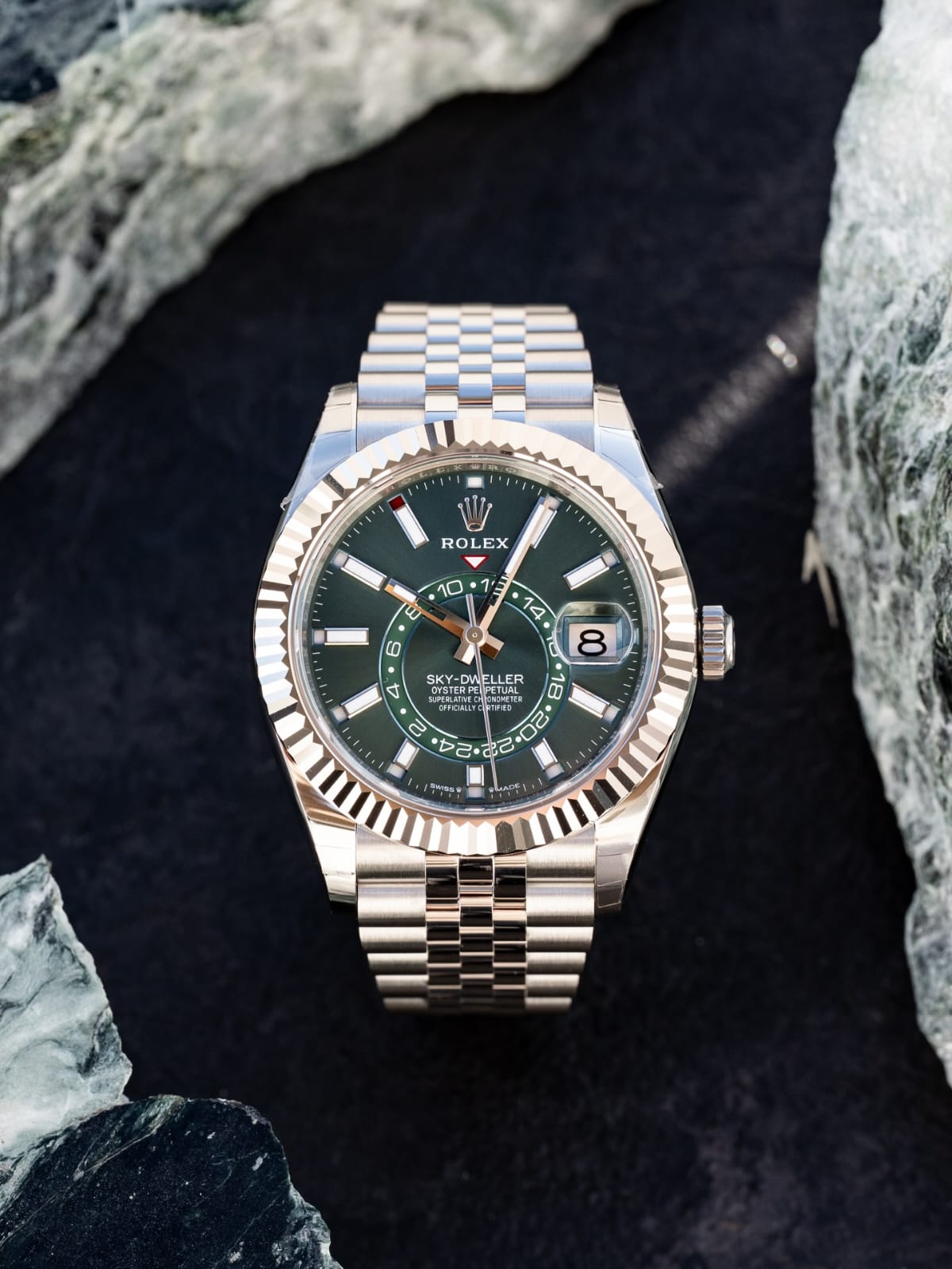 Role_x Oyster Perpetual Sky Dweller Silver-Green