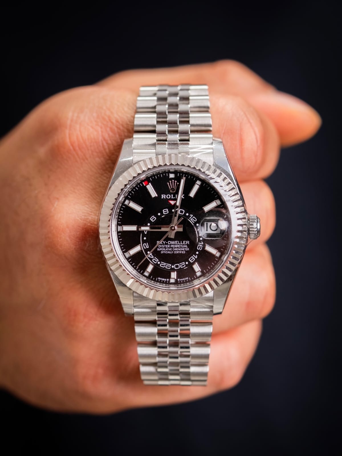 Role_x Oyster Perpetual Sky Dweller Silver-Black