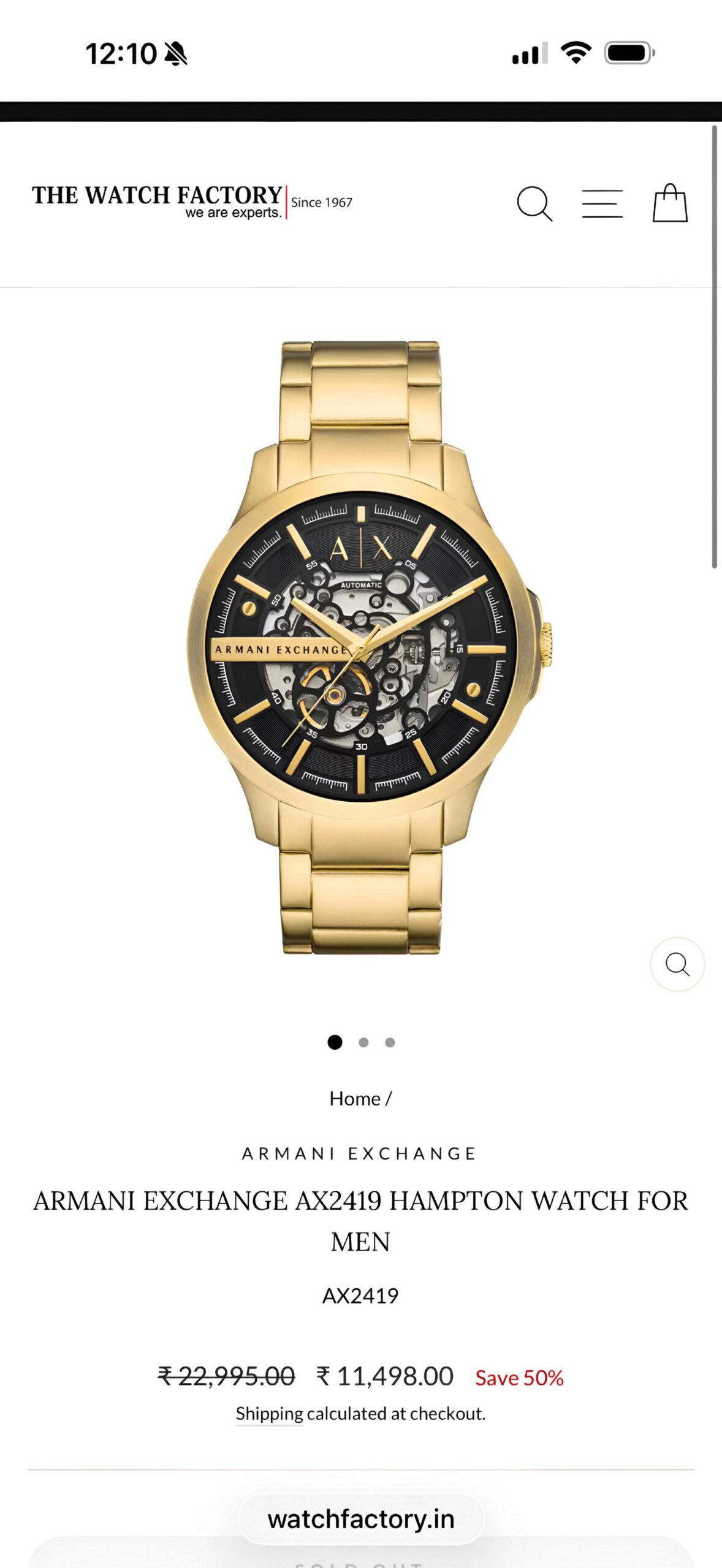 Arman_i Exchange Ax2418 Hampton Automatic Gold