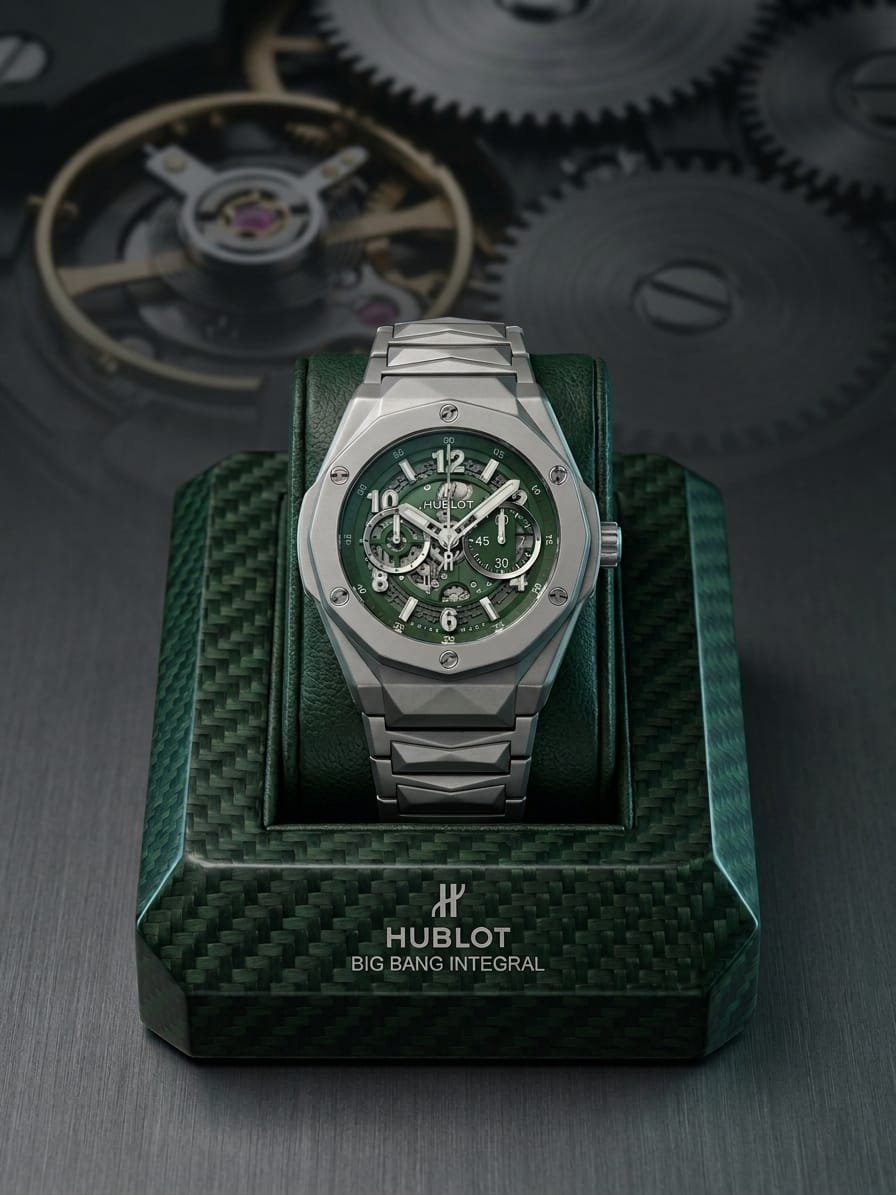 Hublo_t BigBang Tourbillion Silver-Green