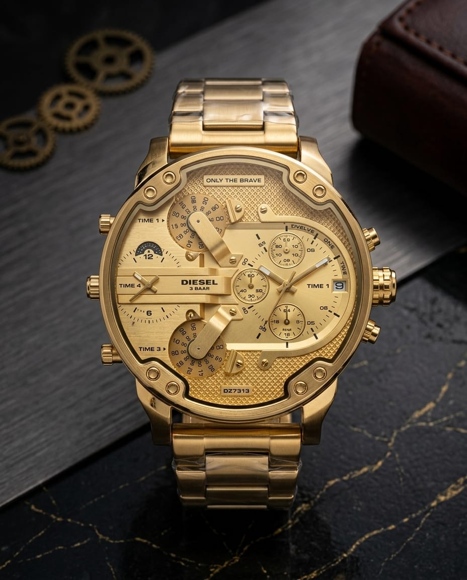 Diese_l 3 Bar Big Dady Heavy Quality Gold-Gold