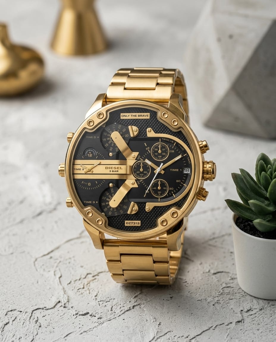 Diese_l 3 Bar Big Dady Heavy Quality Gold-Black-Gold